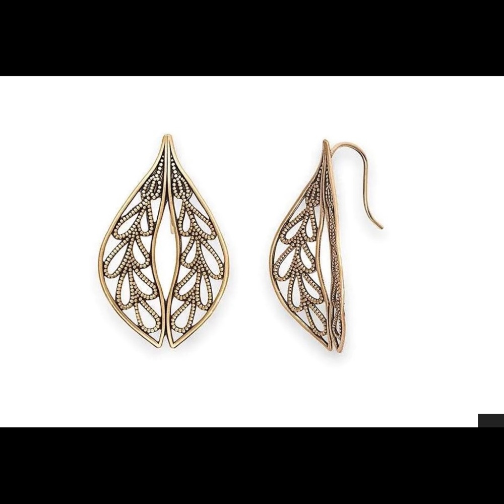 NWT Alex And Ani drop leaf earrings, medium